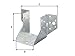 Produktbild 80 x 80mm Holzverbinder aussenliegend Balkenschuh aussen - verzinkt