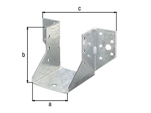 Preisvergleich Produktbild 80 x 80mm Holzverbinder aussenliegend Balkenschuh aussen - verzinkt
