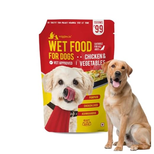 Wiggles Wet Dog Food for Adults Senior Pets (Pack 24, 3600 GM) | Chicken & Vegetables | Supports Healthy Skin & Coat with Pumpkin, Chicken Liver, Ashwagandha | for All Age Groups | HACCP/Vet Approved