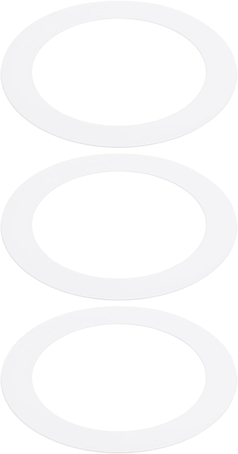 PATIKIL Goof Rings for 6/8 Inch Recessed Can Lighting Down Light, 3 Pcs Metal Goof Trim Rings Cover, Outer Diameter 8.66-inch, Inner Diameter 6.29-inch, Matte Finish White, Flush Mount