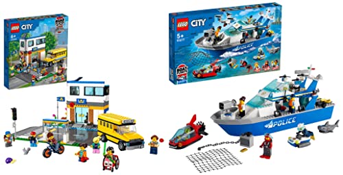 Image of LEGO Patrol Boat 60277+City School Day 60329 - (Set of 2 Toys)