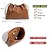 Woven Large Crossbody Bags for Women Trendy Soft Leather Shoulder Tote Purses (Brown)
