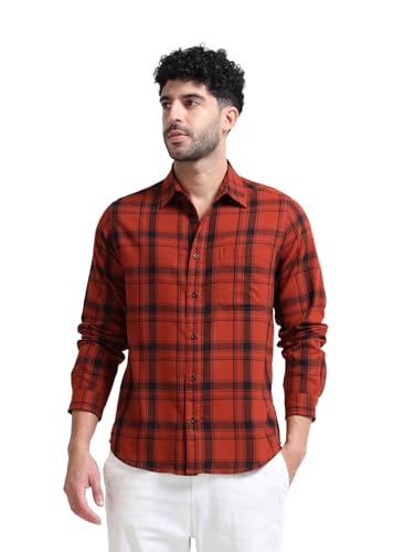 Image of GLORYBOYZ Men's Full Sleeve Checkered Casual Cotton Shirt S-2XL