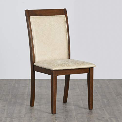 Image of Home Centre | Harmony | Solid Wood | Dining Chairs | Beige | Set of 2 | 1 Year Warranty