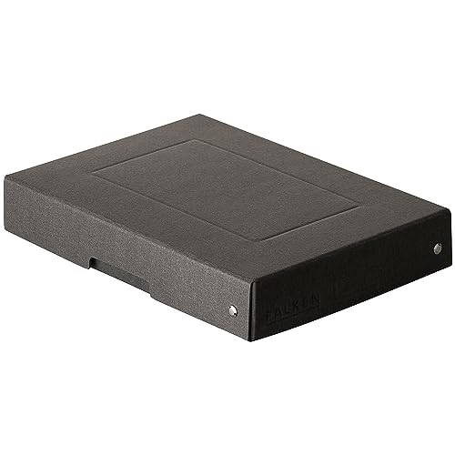 Falken Purebox Black Made In Germany 40 Mm Di Altezza Din A5. Scatola Portaoggetti Con Coperchio In Robusto Cartone Riciclato Blue Angel Vegan Scatola