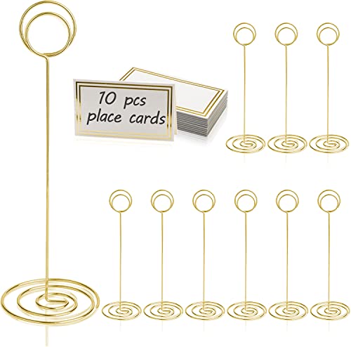 HomWanna Table Number Holders with Place Cards 10Pcs