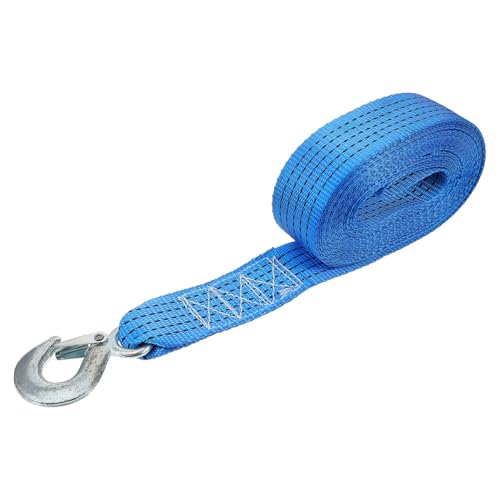 ULTECHNOVO 6m Winch Strap for Trailer Boat Winch Strap Car Pulling Rope Abrasion-Resistant Safety Latch