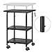 VASAGLE Heavy-Duty Printer Stand with Locking Wheels, 3-Tier Industrial Mobile Cart with Storage Shelf, Printer Table for Home, Office, 26.2-30.1