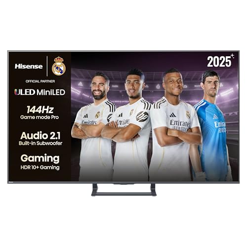 Hisense 75E8Q - Mini LED Smart TV, Quantum Dot, 144Hz, Subwoofer Integrado, Dolby Vision IQ & Dolby Atmos, Full Array Local Dimming, Procesador Hi-View Engine