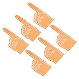 PATIKIL Riesiger Schaumfinger 18 Zoll, 6er Pack DIY Blanko-Schaumhand Cheerleader-Schaumfinger für Sportveranstaltungen Spiele Partyzubehör, Orange, weiße Linie