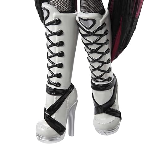 Image of Monster High Reel Drama Doll, Draculaura in Black and White, Collectible Reproduction with Doll-Size and Life-Size Posters, Horror Flick Theme