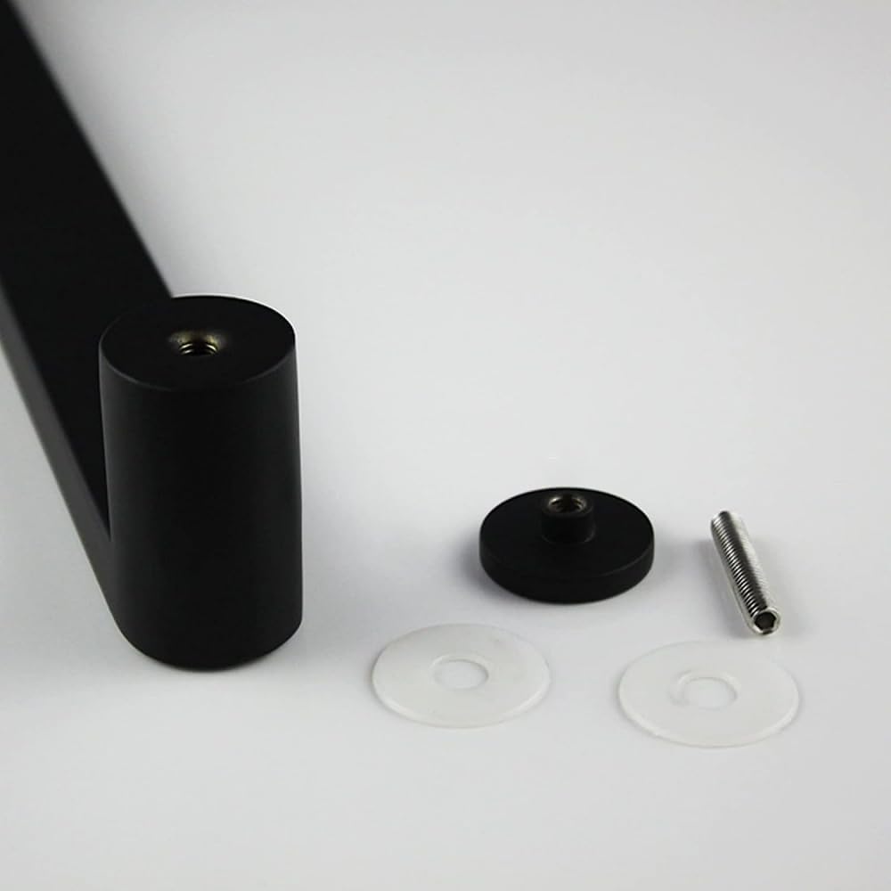 GUIXAN プッシュアンドプルガラスドアハンドル、ブラック 304ステンレススチール ホームシャワールームプッシュプルドアハンドル