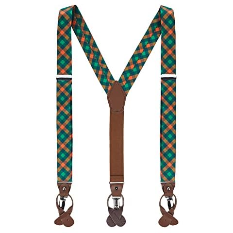 Jacob Alexander Green Orange Checkered Suspenders Cover