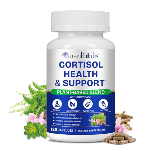 Cortisol Balance Kapseln - 120 Stück (4 Monate) für Cortisol Senken - Pflanzliche Formel mit Ashwagandha & Rhodiola - Unterstützt den Energiestoffwechsel & Vitalität - Vegan, Glutenfrei