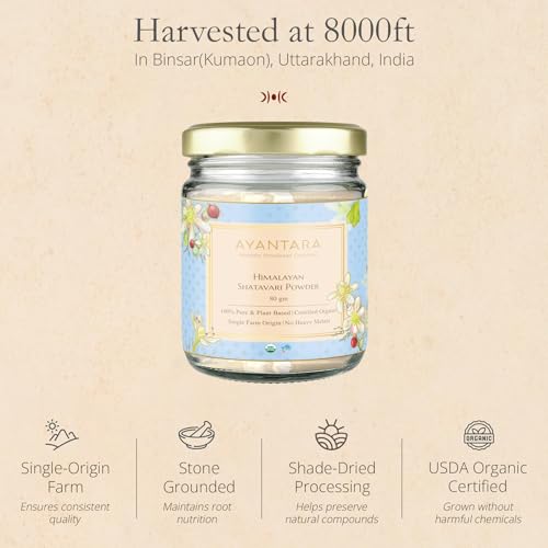 Image of Himalayan Shatavari Powder - 80g | 100% Natural & Organic | Supports Women's Health & Hormonal Balance, Lactation, PCOS & PMS | Immunity & Vitality Booster | No Preservatives | Lab Tested