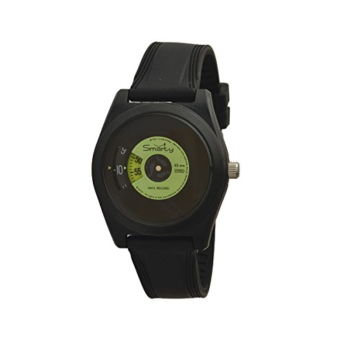 Preisvergleich Produktbild Uhr Unisex Smarty Vinyl Silikon Schwarz Grün sw045 C07
