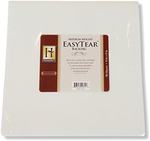 Hemingworth EasyTear Embroidery Stabilizer 8x8 Sheets