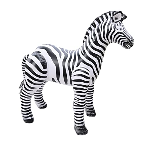 Airniture Jet Creations Safari Inflatable Plush Stuffed Animal 5 Pack Giraffe Zebra Elephant Lion Tiger For Pool, Party Decoration, Size, Air-Gzelt5, 36 To 40 Inch, Multi, 5 Count #TOP2