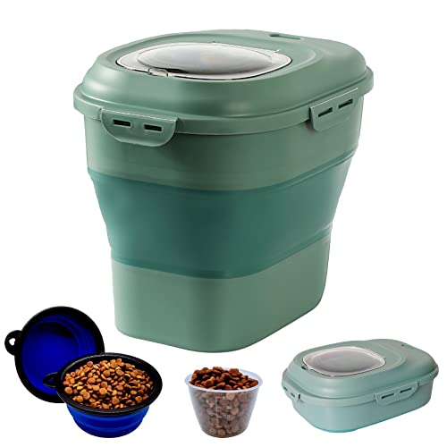 Airtight Food Storage Containers - 2 Pack With Scoop & Wheels