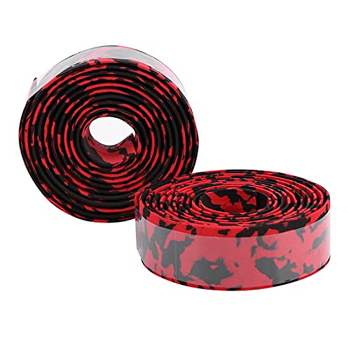 Cinta para Manillar de Bicicleta EVA, Resistente Al Desgarro Envoltura de Manillar de Bicicleta Durable de Alta Dureza para Accesorios de Bicicleta(Negro + Rojo) Cover