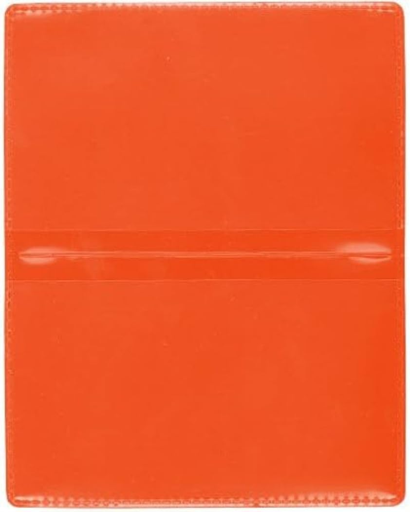 StoreSMART - Folding Business Card Holders - Pack of 2 - Polypropylene Plastic (RPP2915-O-2) Orange - 2 Pack