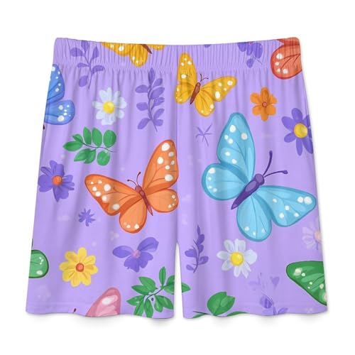 Butterflies Mens Pajama Shorts Sleep Lounge Shorts Pj Bottoms with Pockets4