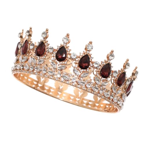 Diadème de mariée haut de gamme en alliage léger et strass pour coiffure royale