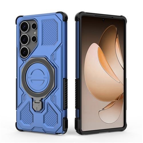 Coque Realme 15 silicone bleu rigide antichoc avec béquille arrière