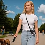 AOCINA Small 4.5 x 6.5 Crossbody Bag for Women Girls Concert Stadium Approved Lightweight Nylon Mini Cross Body Phone Purse (Black Floral)