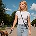 AOCINA Small 4.5 x 6.5 Crossbody Bag for Women Girls Concert Stadium Approved Lightweight Nylon Mini Cross Body Phone Purse (Black Floral)