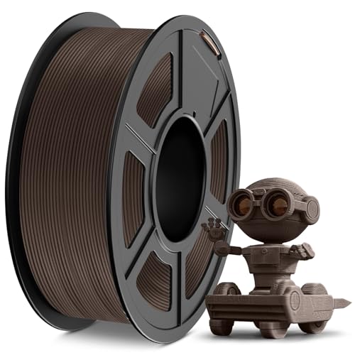 Image of TECBEARS Wood Filament PLA - Dimensional Accuracy + /- 0.03mm, Fit Most FDM 3D Printers, 1kg Spool (2.2lbs), Walnut Wood PLA