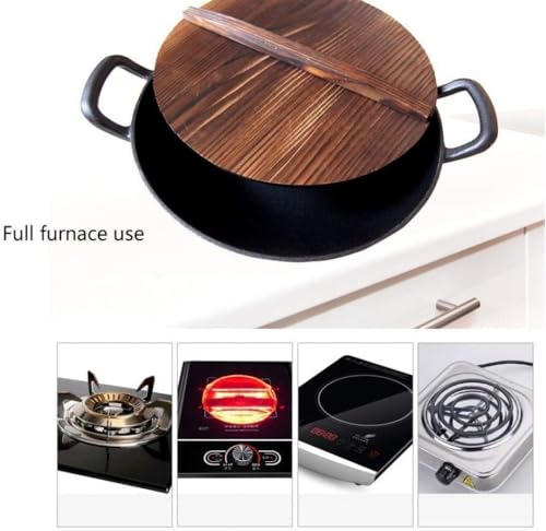 Wok profesional de hierro sin recubrimiento 32 cm miniatura 2