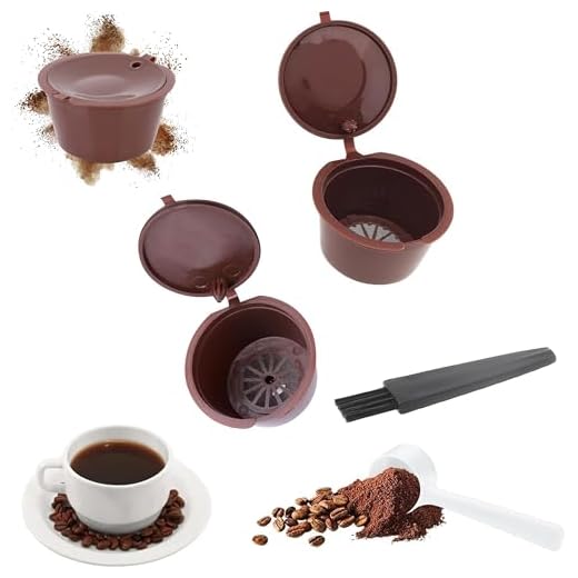 Cápsulas Reutilizável Regarregável Kit com 3 - Compatível para Cafeteiras Dolce Gusto - Filtro de café reaproveitável + Colher de Medida + Pincel de Limpeza, para uso Máquina de Café Dolce Gusto
