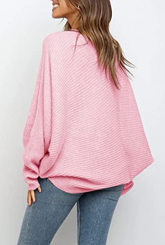 Image of Mafulus Womens Oversized Sweater Fall Winter Slouchy Pullover Jumper Tops | Crewneck,Batwing Sweaters Puff Long Sleeve,Cable,Ladies,Chunky,Knit,Tunic,Warm,Soft Sweaters