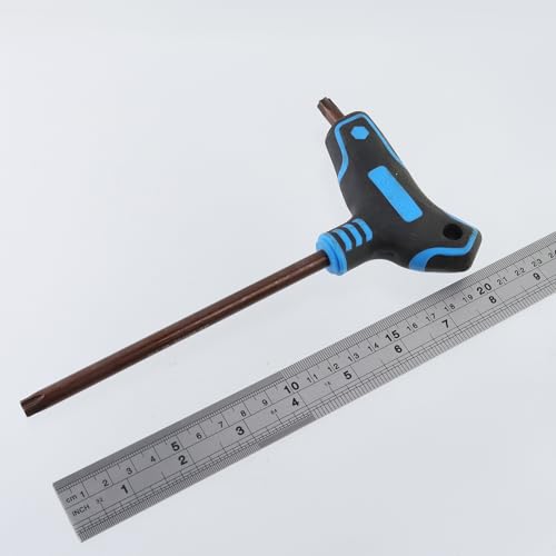 Image of Antrader T45 Torx Screwdriver,Anti Tamper Proof Torx Key,S2 Steel Non-Slip T-Handle Dual End Wrench (Blue)
