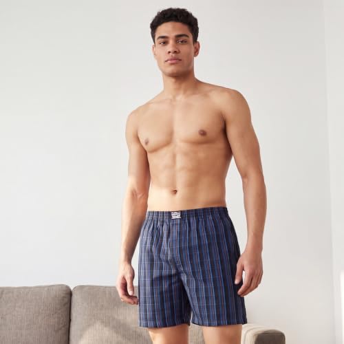 Image of Levi's 024 Boxer Shorts for Men | 100% Poplin Cotton | Checked Men's Boxers | Durable & Breathable | Smooth Hand-Feel | Inner Elastic Waistband | Functional Fly | Relaxed Leg Opening | Pack of 1