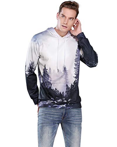 Sankill Unisex 3D Novelty Hoodies Graphic Print Galaxy Hoodies Pullover Sweatshirt Pockets #TOP3