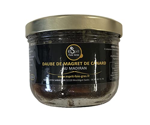 Esprit Foie Gras - Daube de magret de canard au Madiran - 370 G - Conserverie familiale du Gers - Plat cuisiné pour 1 personne - Canard élevé et transformé dans le Gers - Terroir et gastronomie du Sud-Ouest Cover