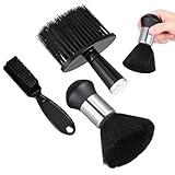 Lurrose Haarreinigungsbürste 3 Stück Packung mit Ergonomischem Griff Nackenpinsel für Friseursalon und Private Nutzung zur Haarentfernung und Stylingvorbereitung