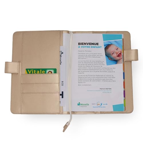 Schutzhülle für Gesundheitsheft für Babys – Delfin – Format A5 15 x 21 cm – Klappen zur Aufbewahrung von Verordnungen