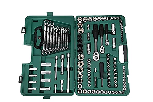 Kit de herramientas combinado de 120 piezas con caja plástica miniatura 3