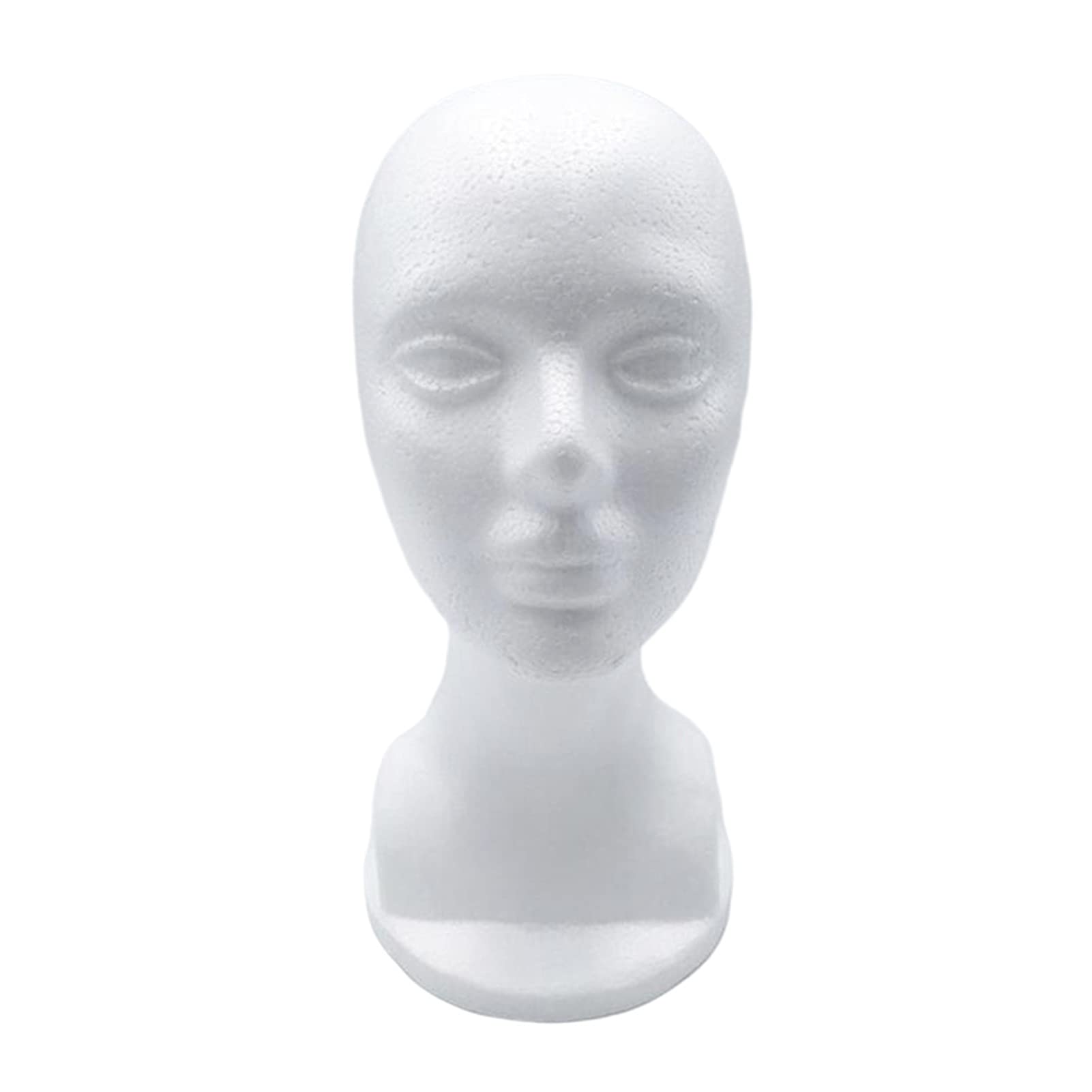 Wolnostojąca pianka peruka okulary przeciwsłoneczne Wyświetlacz mannequin głowa stojak biały wig wiązka uchwyt na wyświetlacz wig wig stojak(01)