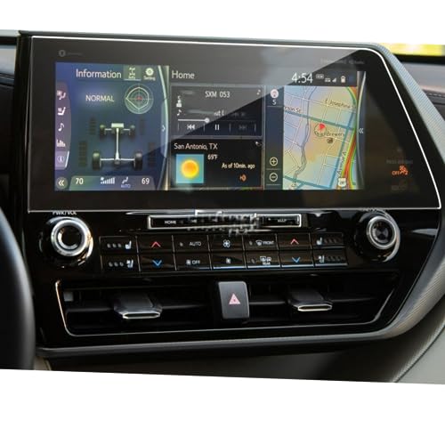 Verre trempé navigation voiture Toyota Highlander protection écran GPS 12.3 pouces
