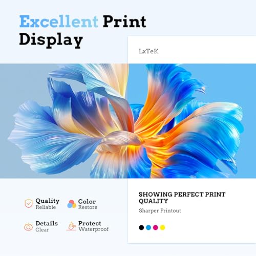 LxTek 937 Druckerpatronen 937e Multipack 937 Kompatibel für HP 937 XL 937e für HP937 für HP Officejet Pro 9120 Patronen für OfficeJet 9730 9120b 9110b 9720 9130b 9117b 9720b (4er-Pack, Mit Chip)