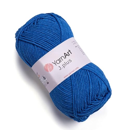 Image of YarnArt Plus Soft Cotton Blend Yarn - 100g (3.5oz) 160m (174yds), 55% Cotton 45% Acrylic - Worsted Weight #4 - Ideal for Amigurumi, Baby Projects, Knitting & Crochet - Durable & Smooth (17)