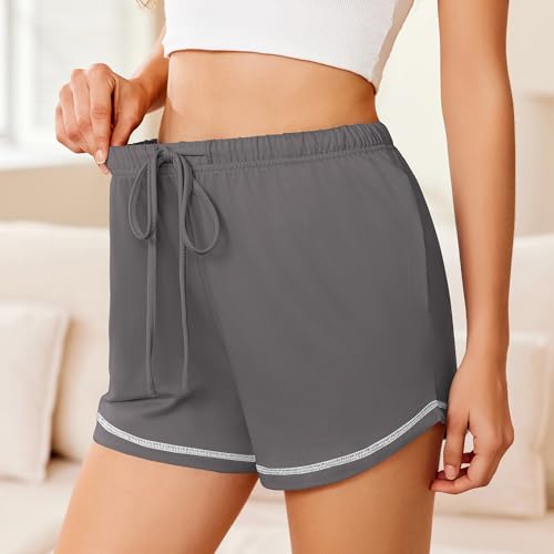 Image of Ekouaer Pajama Shorts for Women 2026 Soft Sleep Shorts Casual Lounge Shorts Comfy Pj Bottoms with Pockets