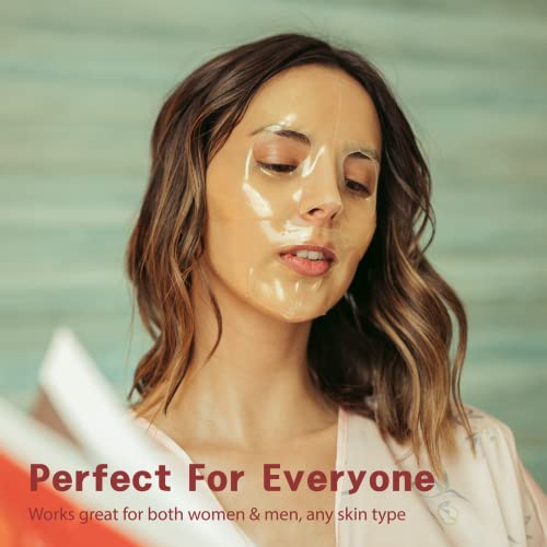 Purederm Age Defying Hydro Pure Gel Mask (5 Pack) - Korean Beauty, 100% Hydrogel Sheet Face Mask Mask For Dry Skin, Anti-Aging Treatment - Soft Hydrogel Mask That Provides Deep Moisture To The Skin - Natural Ingredients With Adenosine And Vitamin A Are Sufficiently Delivered To The Skin Brighten #TOP5