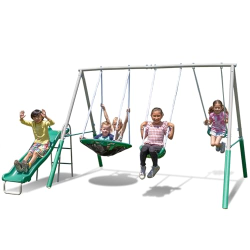 Sportspower TSC Northridge Metal Swing Set with 32”...