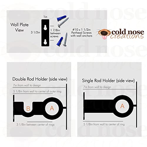 Custom Size Drapery Hardware Curtain Rod Holder Pair (One Left And One Right) - Seashore Decor Theme Lobster Design - Gray Primer (Unpainted) #TOP2