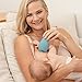 Momcozy Warming Lactation Massager 2-in-1, Soft Breast Massager for Breastfeeding, Heat + Vibration Adjustable for Clogged Ducts, Improve Milk Flow, Blue-Green